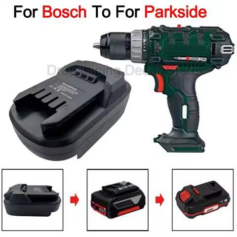 Battery Adapter Converter for Bosch 18V Li-ion Battery Convert to for Parkside 20V Lithium Battery Power Tools Use