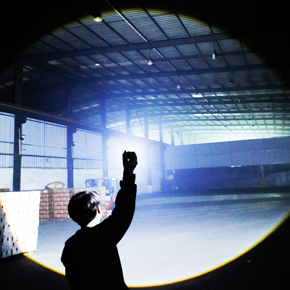 1pc Smiling Shark SD-1022 LED Flashlight, Super Bright Handheld Flashlight, Long-lasting Flash Light Rechargeable for Outdoors