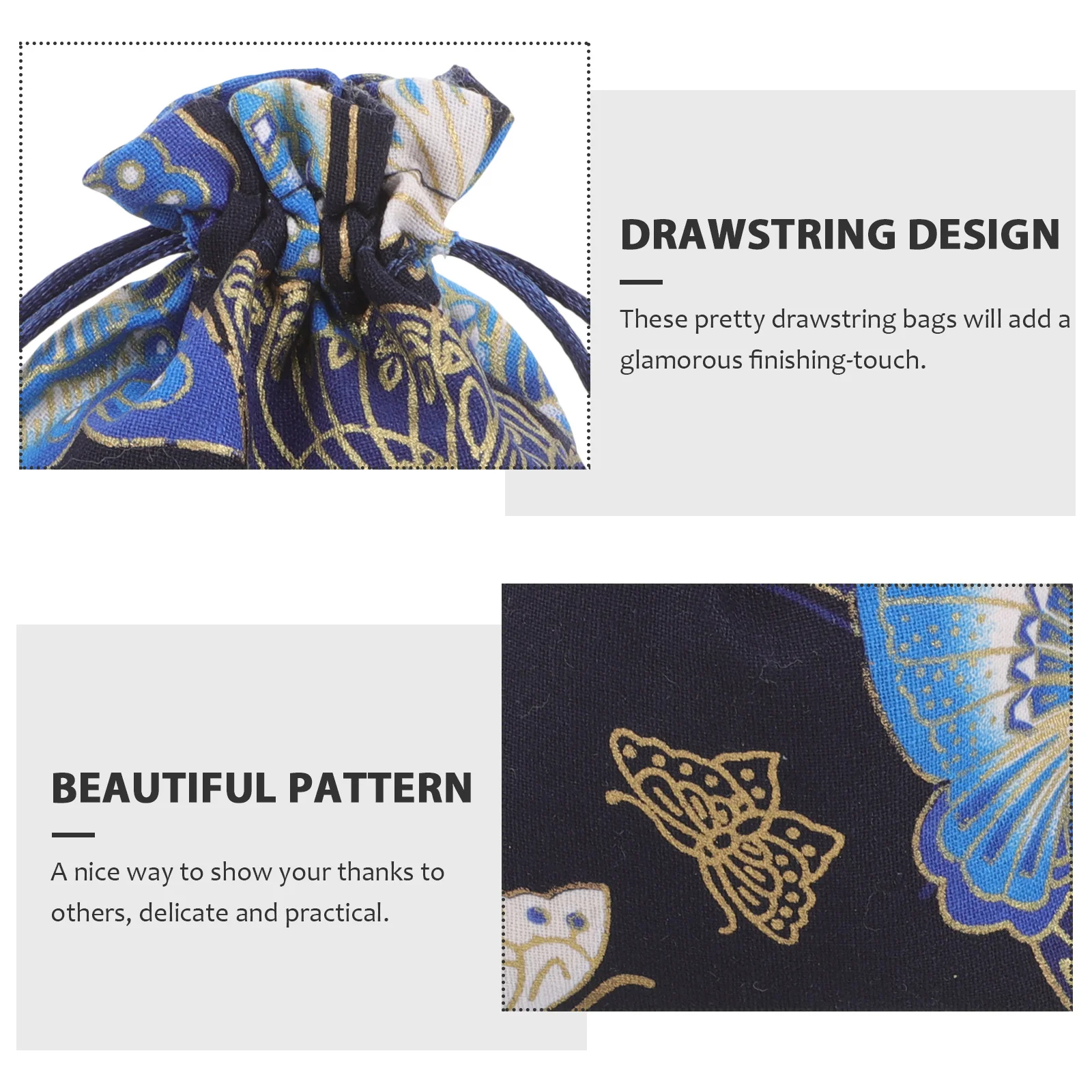 

5pcs Small Drawstring For Jewelry Wedding Candy Gift Pouches Brush Storage Party Favors Gift Bags With Drawstring