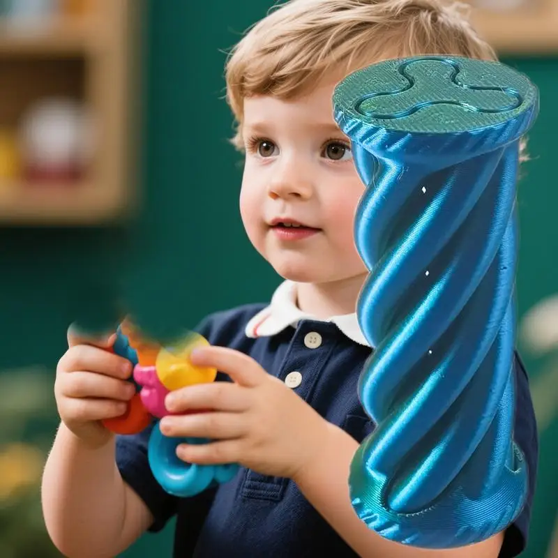 Spiral Fidget Toy 3D Printed Spiral Fidget Portable Cylinder Sensory Educational Toy for Kids Adults Christmas Birthday School