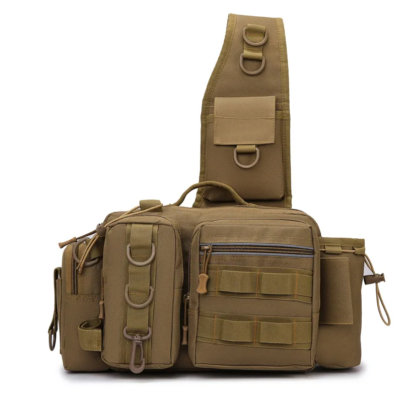 

1pcs 1pcs Men's chest bag outdoor travel sports waist pack men's travel bag shoulder crossbody bag Fishing bag Men's breast bag