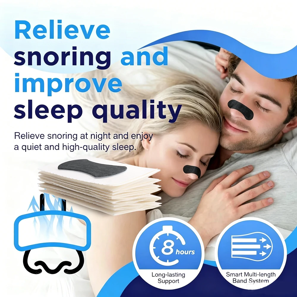 10/30/50/100pcs Anti-Snoring Nasal Strips - Breathable Adhesive Nose Strips for Better Sleep,Snoring Relief & Enhanced Breathing