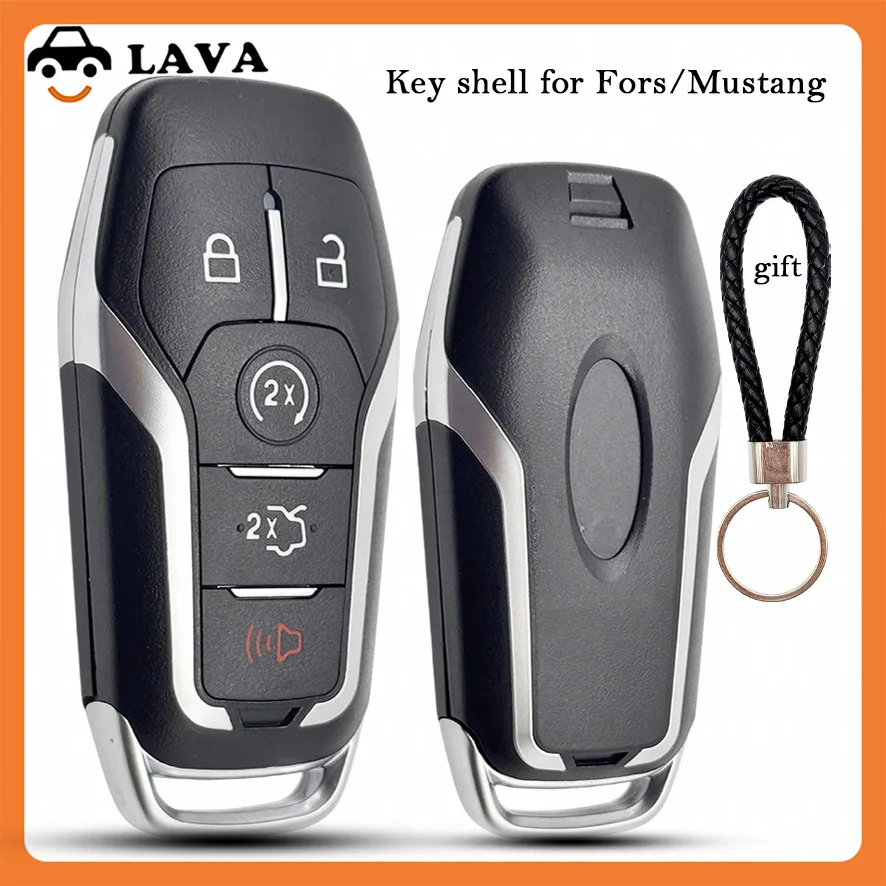 Coque de clé de voiture intelligente de remplacement LAVA Key Smart, 5 boutons, pour Ford Fusion Explorer Edge Mustang Mondeo Kuka 2013-2018