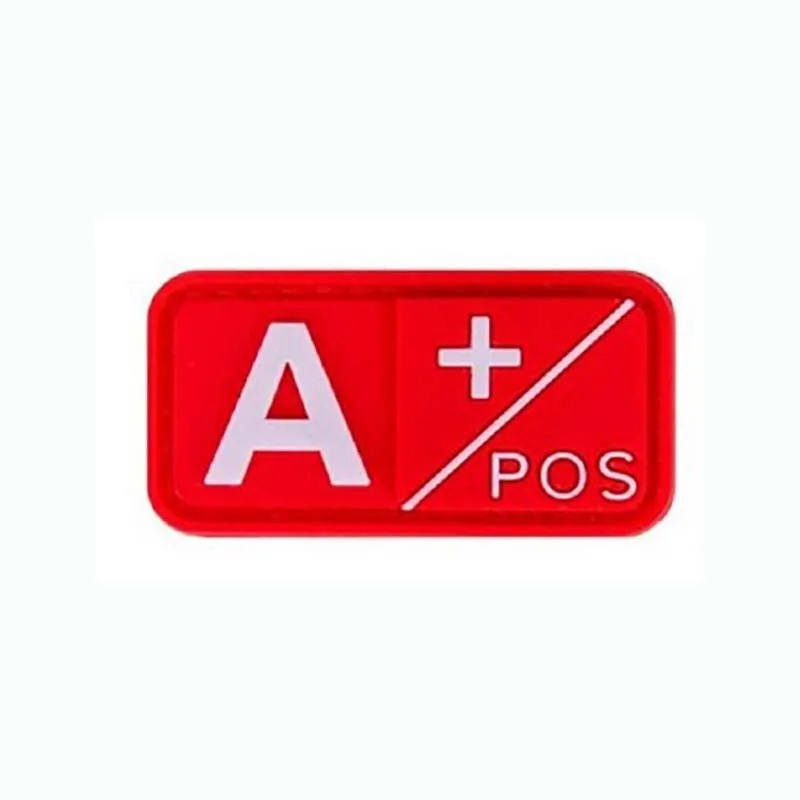 5*2,5 CM 3D Blutgruppe Abzeichen Patch A+ B+ AB+ O+ A- B- AB- O- PVC Gummi Embleme, Militärische Taktische Abzeichen Patches mit Haken – Detail 8