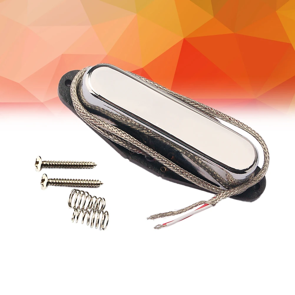

Vintage V Guitar Pickup Neck Pickup Set 5 Magnet Electric Guitar Bass Pickups Chrome Covers Cloth Wire Fiber