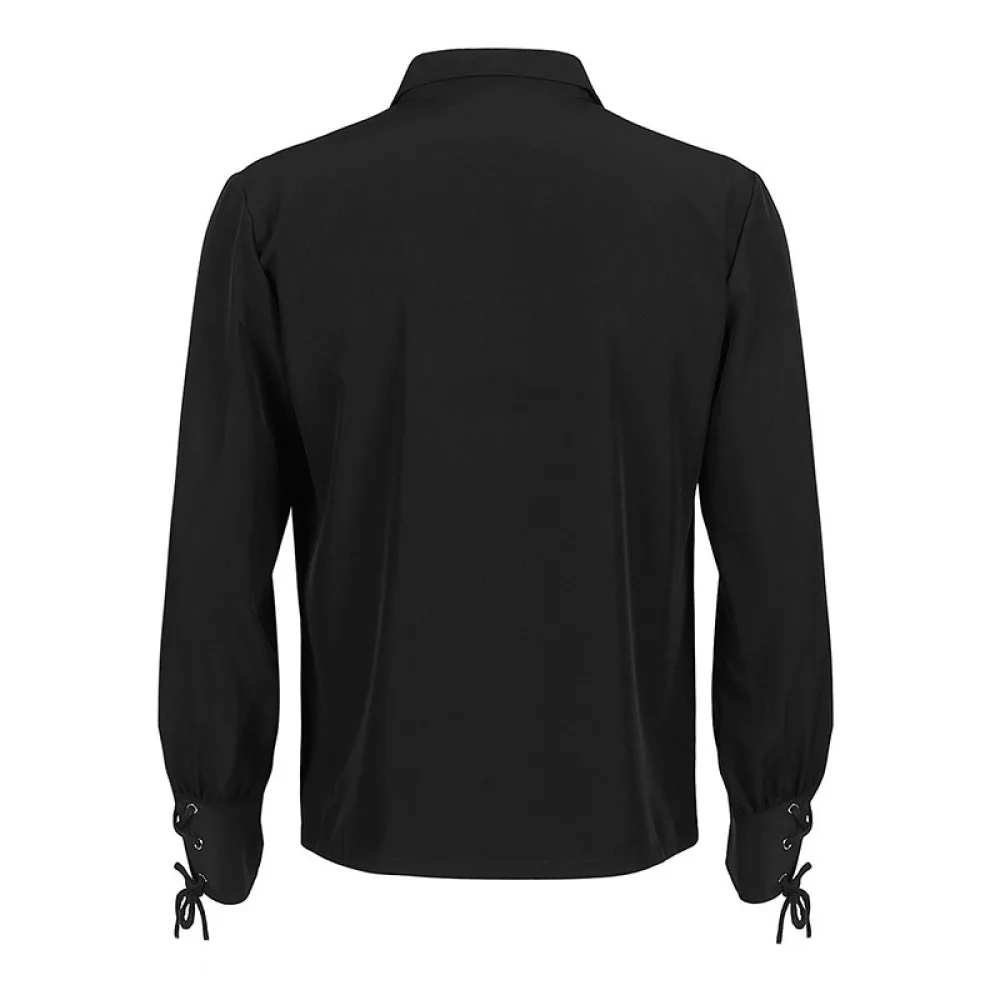 Mens Gothic Renaissance Shirt Vintage Medieval Pirate Costume Tops Retro Knight Performance Blouse For Men Halloween Party Wear