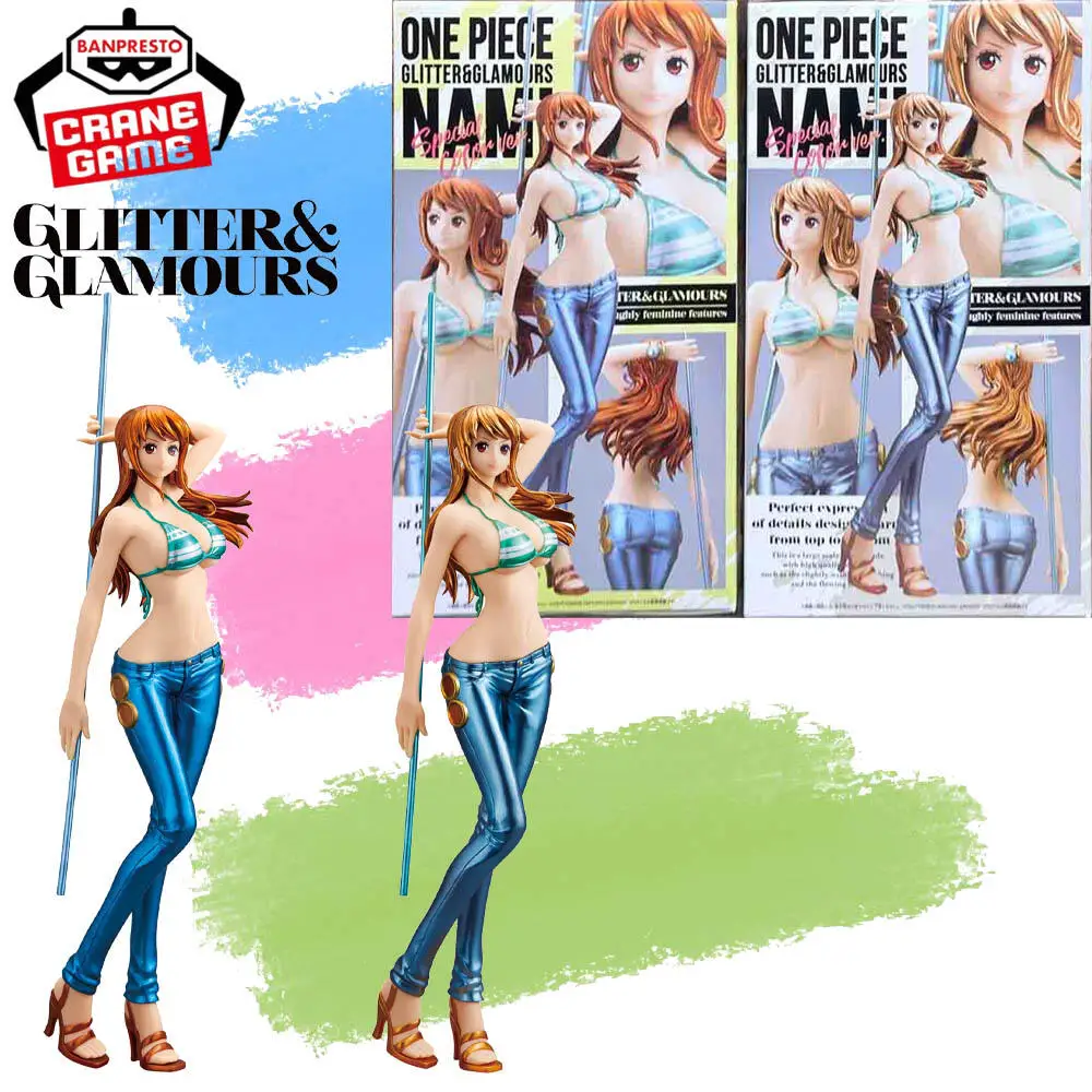 

В наличии Оригинальная фигурка Нами BANPRESTO One Piece GLITTER&GLAMOURS Special Color, аниме-модель, игрушка