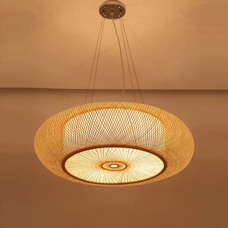 

Bamboo Led Pendant Lights for Living Room Chinese Style Hanging Light Cover Bedroom Pendant Lamps Kitchen Home Decoration