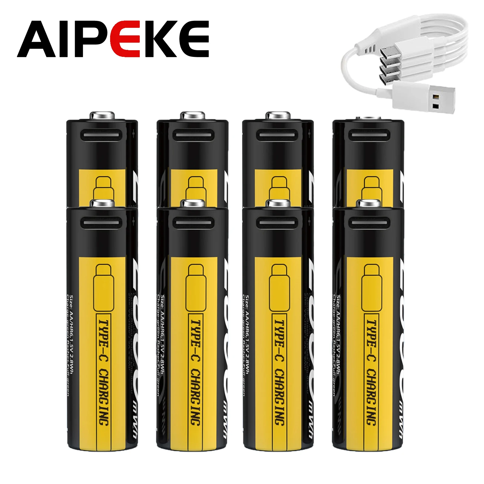 AIPEKE baterias recargables aa 1.5v 2800mWh  14500 battery aa rechargeable batteries for Children\'s toys remote controls cameras