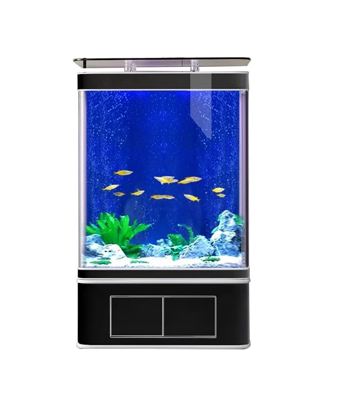 Change Water Intelligent Mute Aquarium  Glass Fish Tank Large Floor Office Living Room Ecological