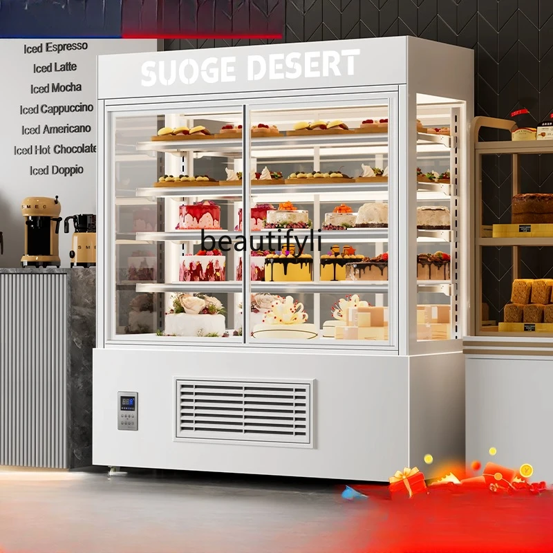 

Vertical Cake Display Cabinet Commercial Air-cooled Refrigerator Baking Bread Pastry Refrigerated Cabinet
