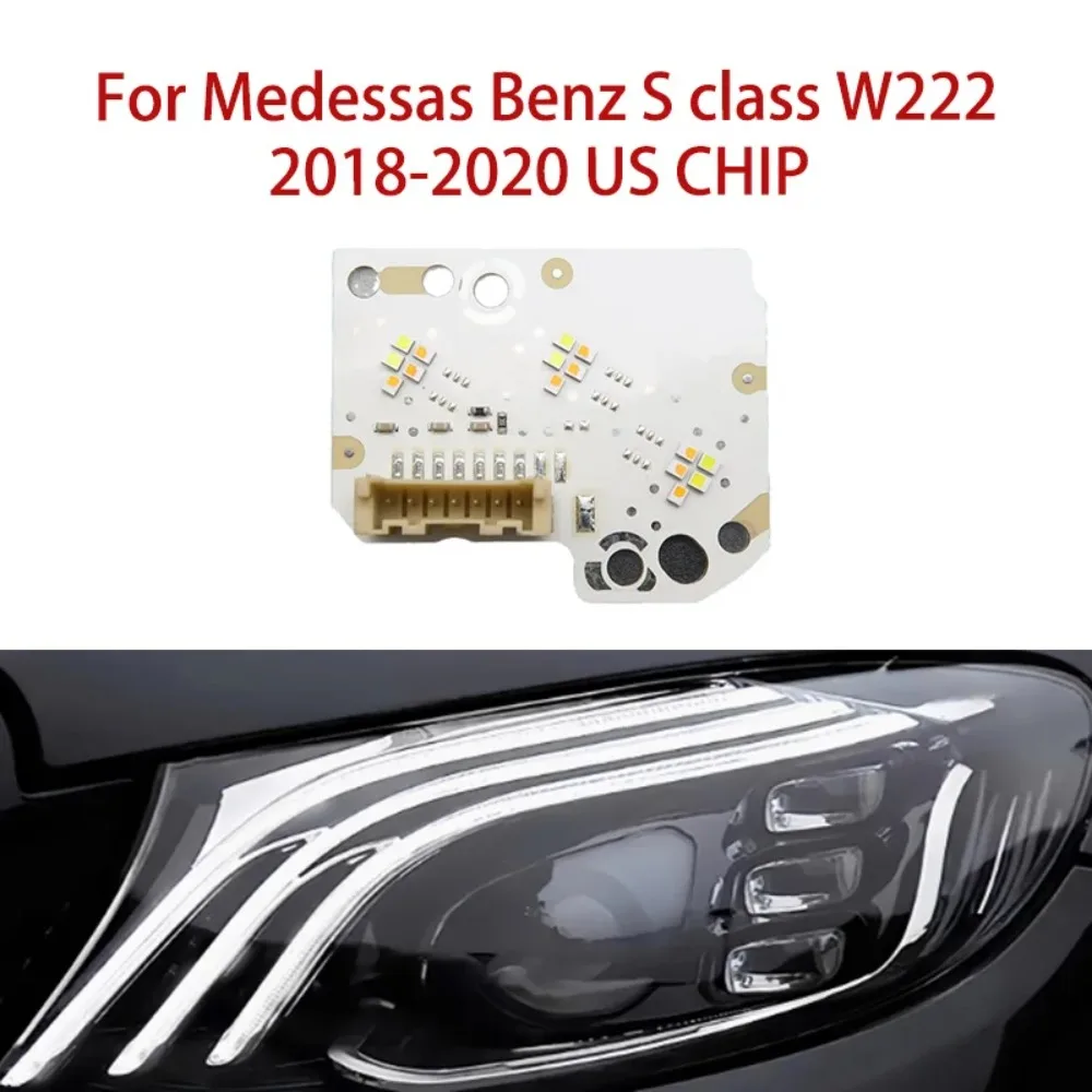 Luz blanca para Mercedes Benz Clase S W222 versión estadounidense 18-20, chip Angel Eyes, chip de balasto, chip de circulación diurna
