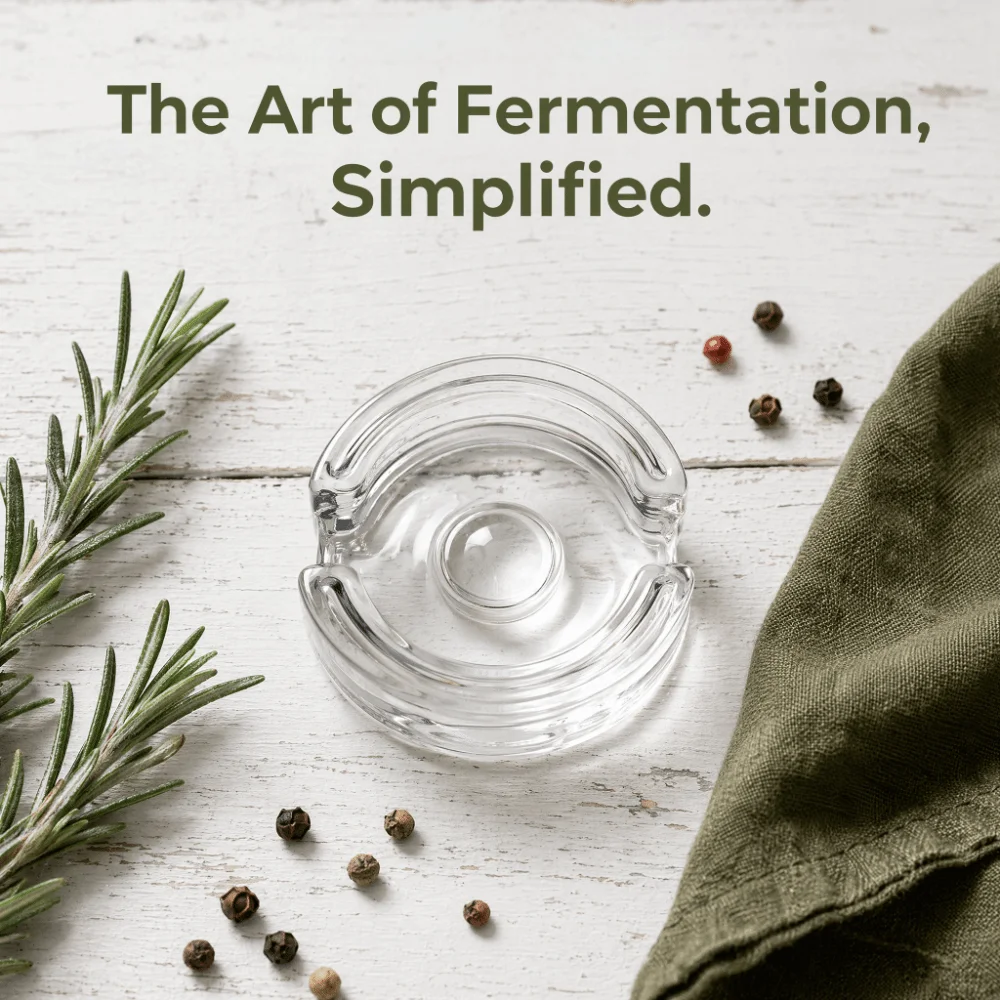 Fermented Glass Weight Lid Clear with Handle Heavy Fermenting Weights Sealed Kitchen Gadgets Wide Mouth Mason Jar Lid Household