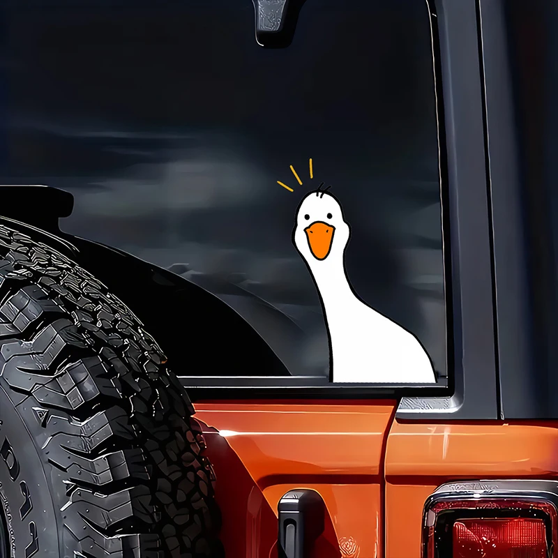 Creative Waterproof Durable PVC Funny Duck Decorative Car Stickers For Car Truck Adorable Window Car Body Sticker