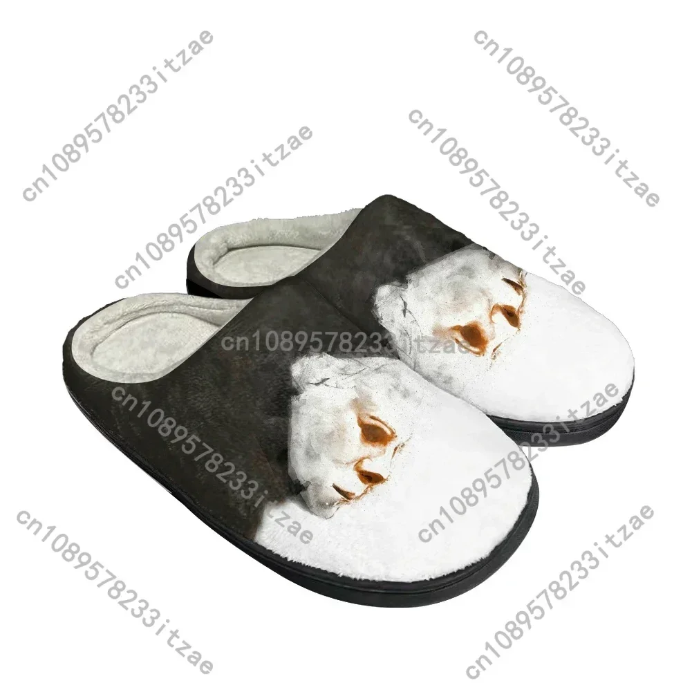 Хлопковые тапочки на заказ «Терор Майкл Майерс», мужские и женские молодежные сандалии для мальчиков и девочек, плюшевая повседневная теплая обувь, термотапочки