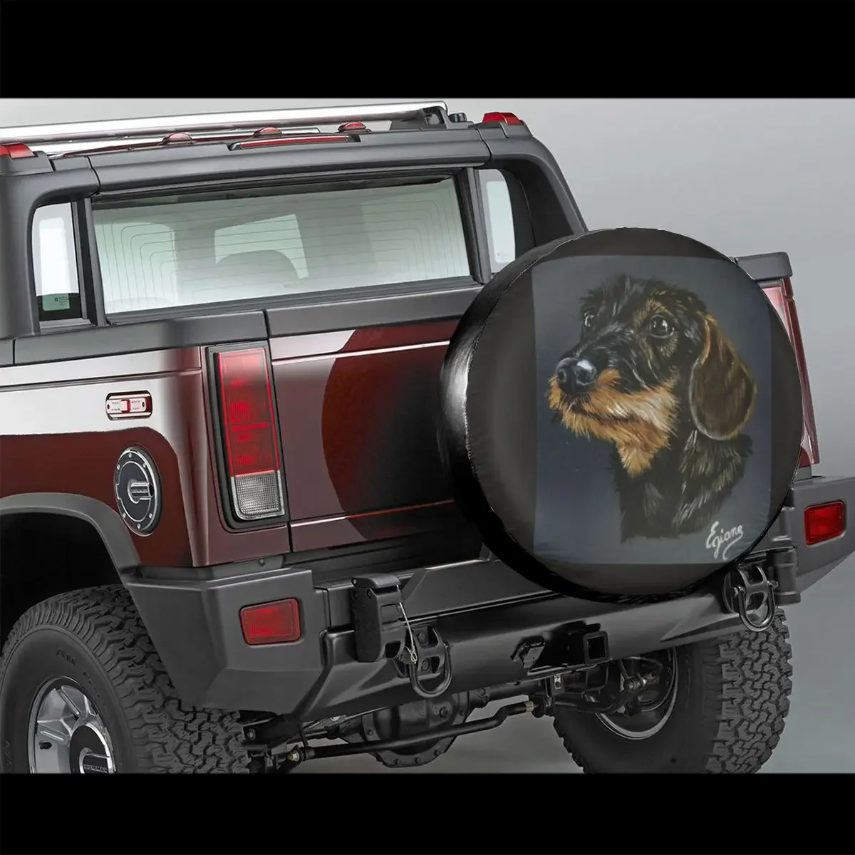 Dachshund Spare Wheel Tire Cover Case Bag Pouch for Mitsubishi Pajero Sausage the Wiener Dog Vehicle Accessories 14