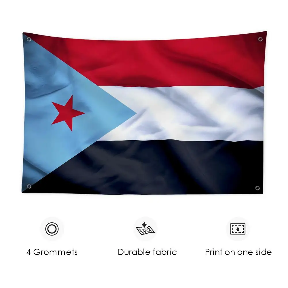 

South Yemen Cool Logo Flags 3x5 Ft Custom Banner For Garage Door Room Decor Wall Out Decoration With Metal Buckle