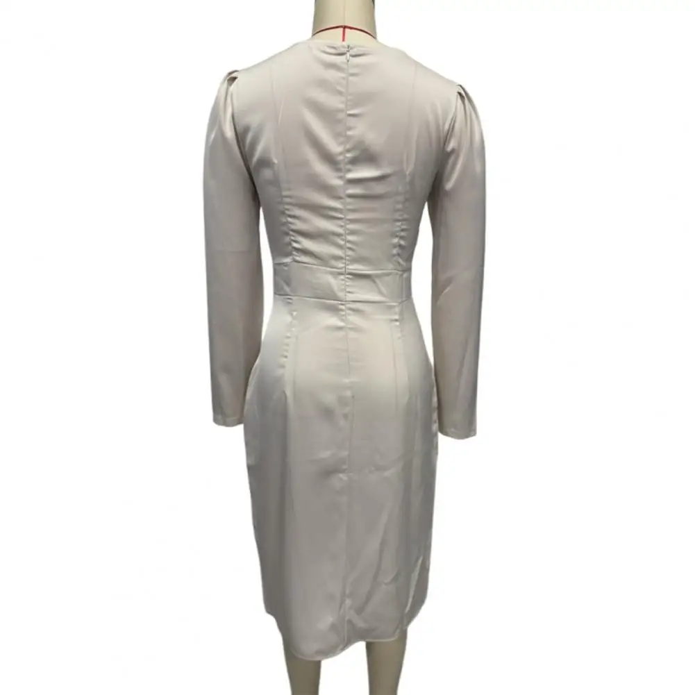 Mulheres elegantes moda sexy vestidos femininos festa noite vestidos com decote em v vestido de cetim cintura de corte baixo vestidos casuais femininos 2025