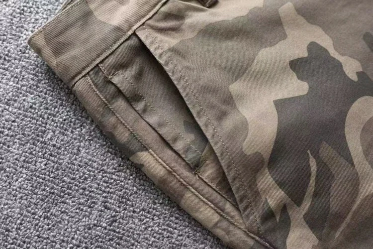 Plus Size 42 44 100% Cotton Camouflage Workwear Pants for Men American Vintage Straight Casual Trousers High Quality Heavyweight