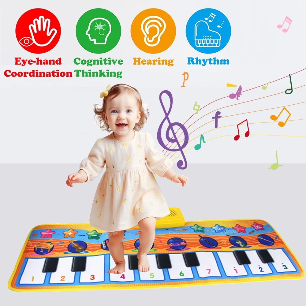 子供用ピアノマット フィットネス 音楽 ダンス カーペット 教育的発達音楽楽器おもちゃ 女の子 男の子 幼児へのギフト