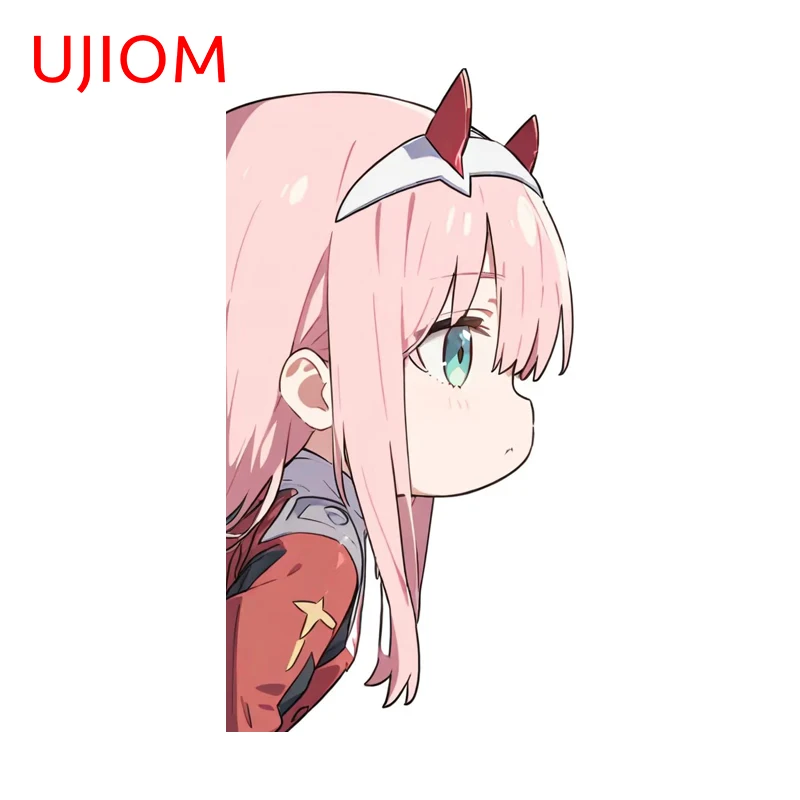 UJIOM Peeking Cute Girl Zero Two Wall Sticker Exquisite Tendy Sunscreen Decal Suitable For Switch Wall Decor Accessories