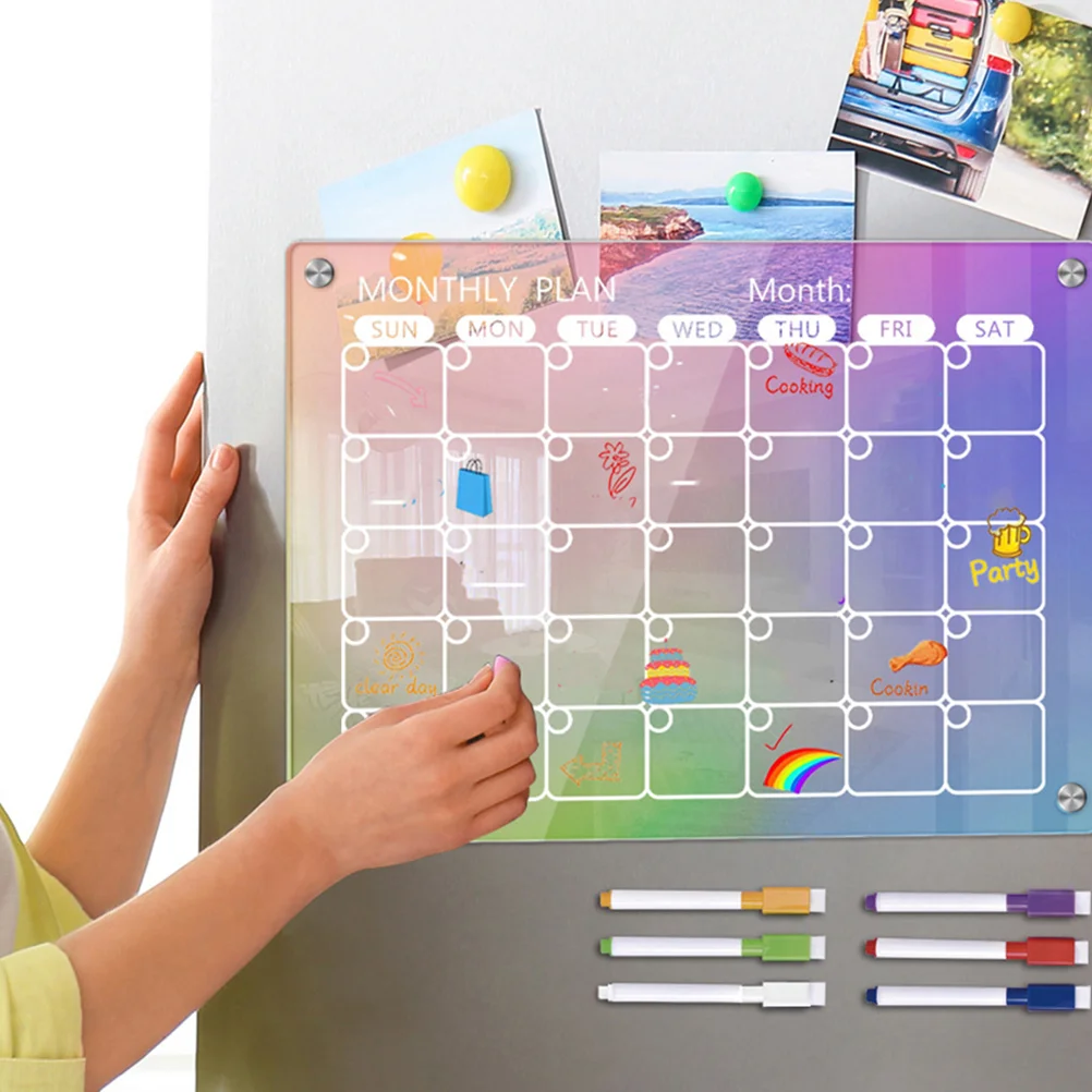 

Planner Board for Refrigerator Fridge Magnet Magnetic Dry Erase Wall Small Boards Weekly Do List Schedule