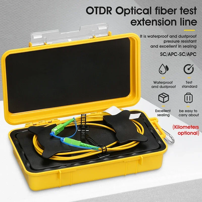 OTDR Dead Zone Eliminator Fiber Ring 1KM Launch Cable Box FC/SC/LC APC/UPC Test Extension Line Single Mode 1310/1550nm SM