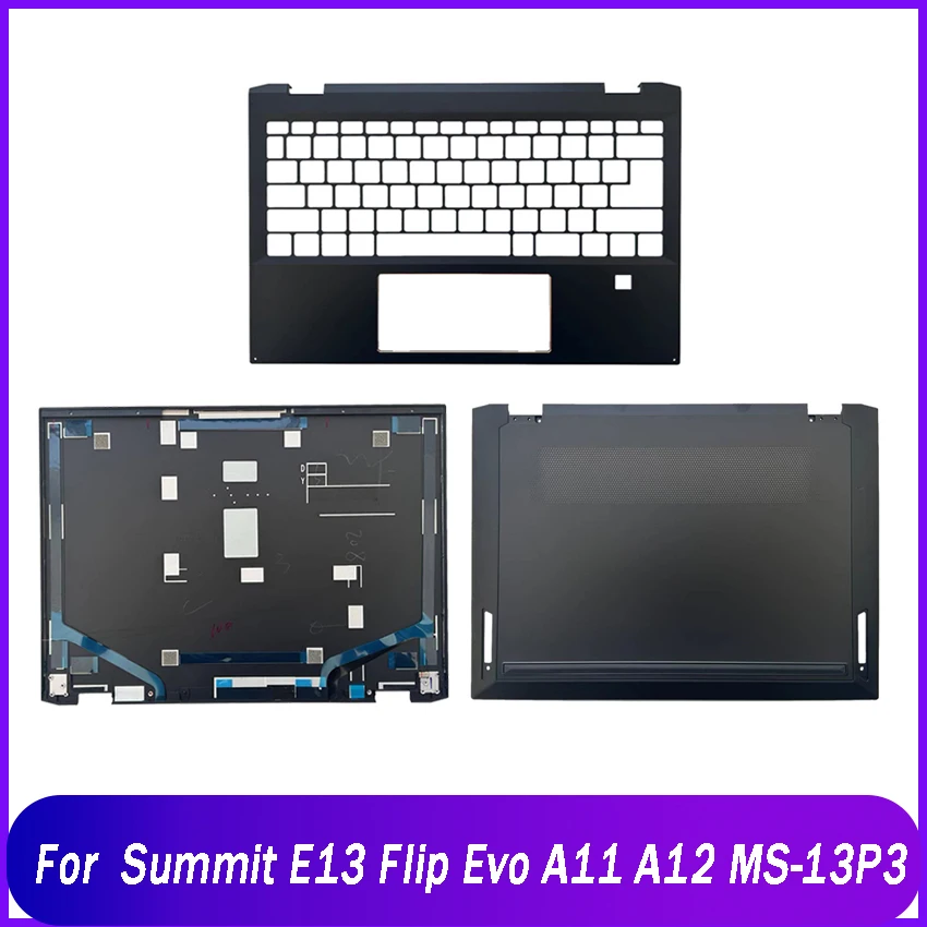 

New Rear Lid For MSI Summit E13 Flip Evo A11 A12 MS-13P3 Laptop Back Top Cover Palmrest Upper Bottom Case Replacement Rear Lid