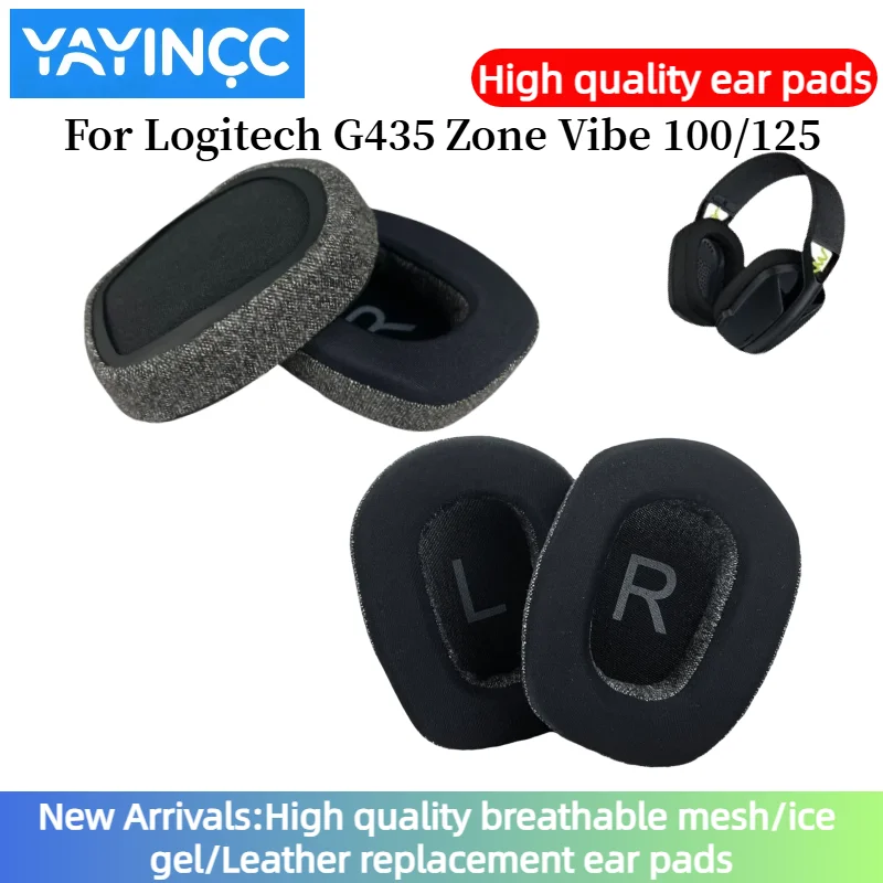 

YAYINCC Ear Pads For Logitech G435 Zone Vibe 100/125 Headphones Headset Replacement Ear Pads Cups Earpad Memory Foam Cushions