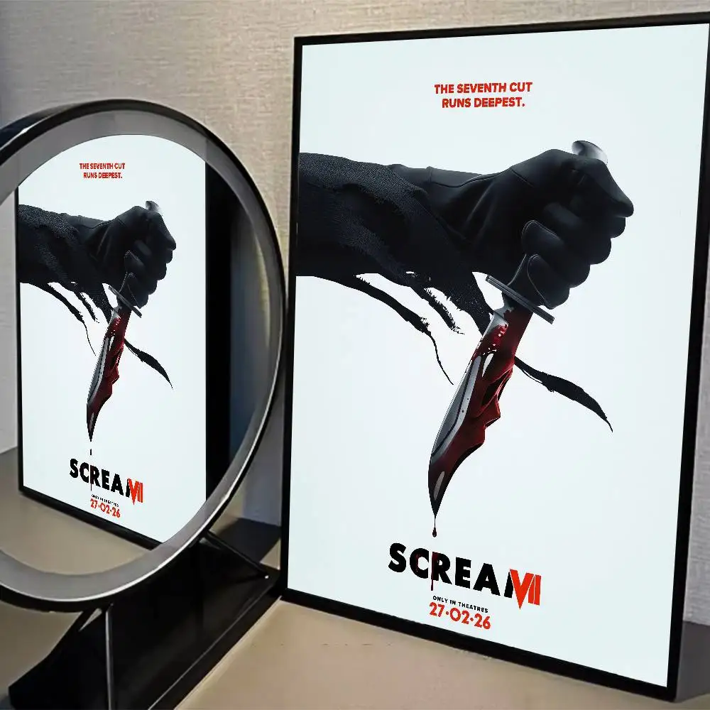 Film Scream Klebefolien Vintage Raum Bar Café Dekor Nordisches Wohndekor – Detail 12
