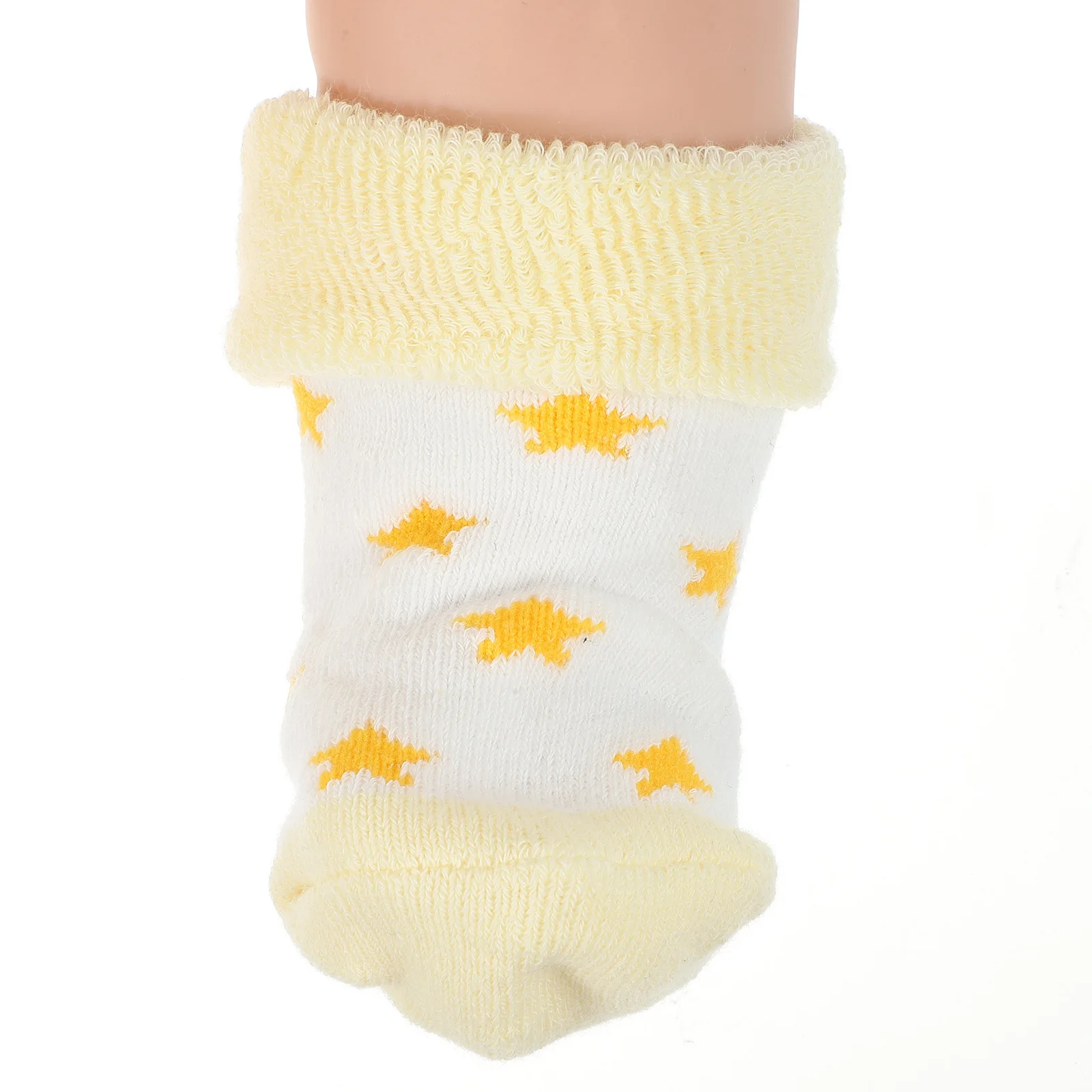 5 أزواج من الجوارب القطنية للرضع جوارب شتوية دافئة للأطفال حديثي الولادة غير قابلة للانزلاق عالية القطع للطقس البارد ملابس يومية