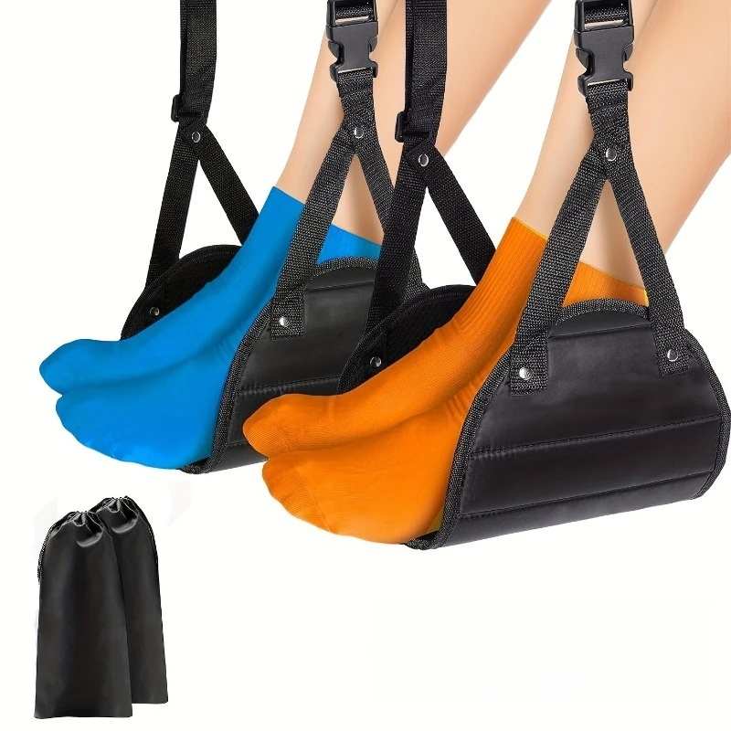 Airplane Foot Hammock, Foot Rest, Airplane Travel Footrest, Flight Leg Hammock Hanger Sling, Portable Travel Accessories