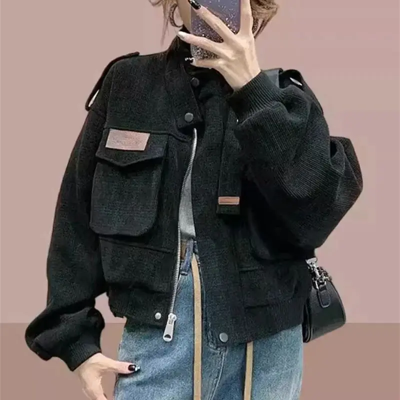 Fashionable and High-end Women's Short Jacket 2024 Spring and Autumn New Popular Foreign Style Baseball Suit Casual Work Jacket