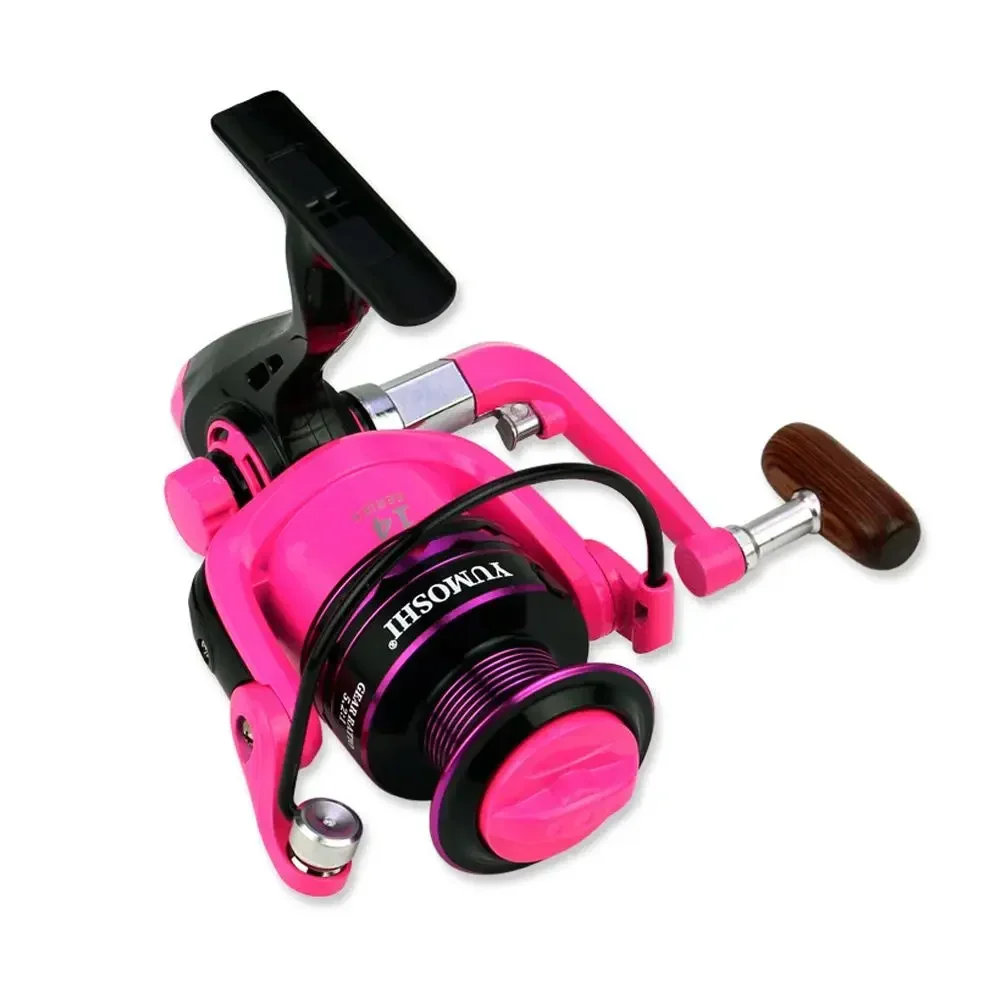 Water Fishing Rocker Arm Wooden Handle Reel Fishing Gear Lure Wheel Spinning Wheel Fishing Reel Sea ​​Pole Wheel