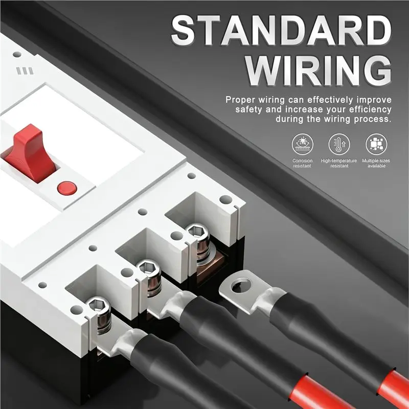 AC23-4AWG-5/16 Marine Grade Wire Terminals Double Wall Heat Shrink Tubing Tubular Ring Terminal