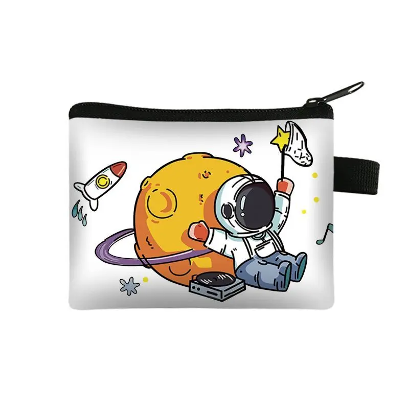 Astronaut Coin Purse Cartoon Space Creative Hand Bag Porte Monnaie Femme Mini Bag Man Wallet Pochette Sac Card Holder Coin Bag