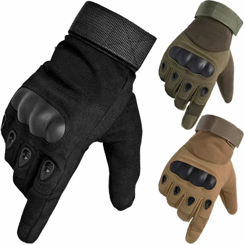 Non-slip Cycling Gloves Men Tactical Knuckle Protection Sports Full Finger Motorcycle Bike Gloves Women Bicycle Guantes Moto