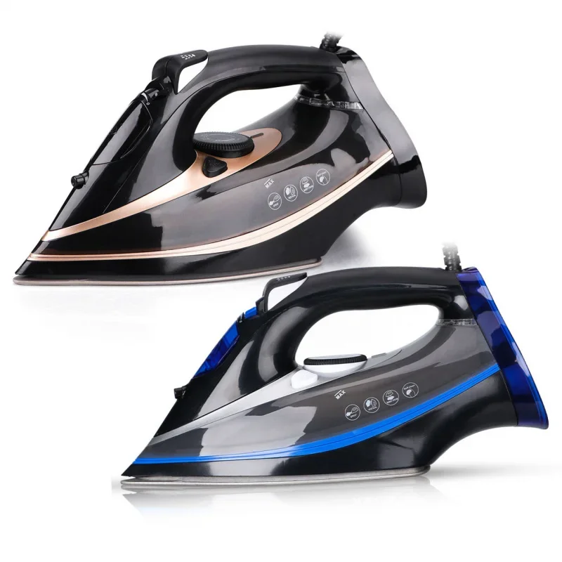 

Паровой утюг с керамической подошвой и функцией регулировки подачи пара, 220 В, стандарт ЕС, антипригарное покрытие, высокое давление, хит продаж 2024