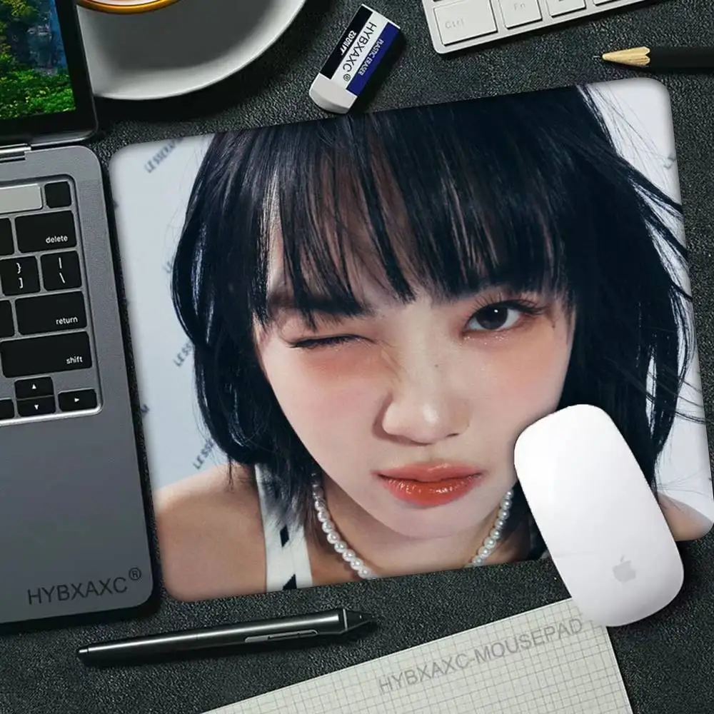 Alfombrilla de ratón Singer C-Chaewon, borde de bloqueo pequeño para jugadores, alfombrilla de escritorio para ordenador, goma antideslizante Rectangular, 1 ud.