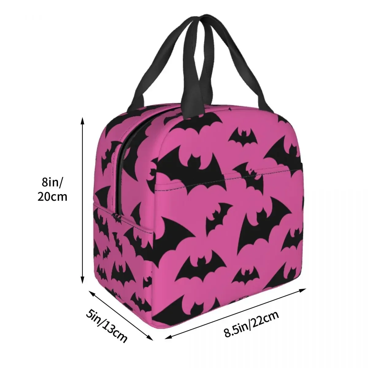 Lunchtassen Voor Vrouwen Kinderen Vleermuizen Happy Halloween Geïsoleerde Koeltas Draagbaar Picknickwerk Oxford Lunchbox Voedselopbergzakken