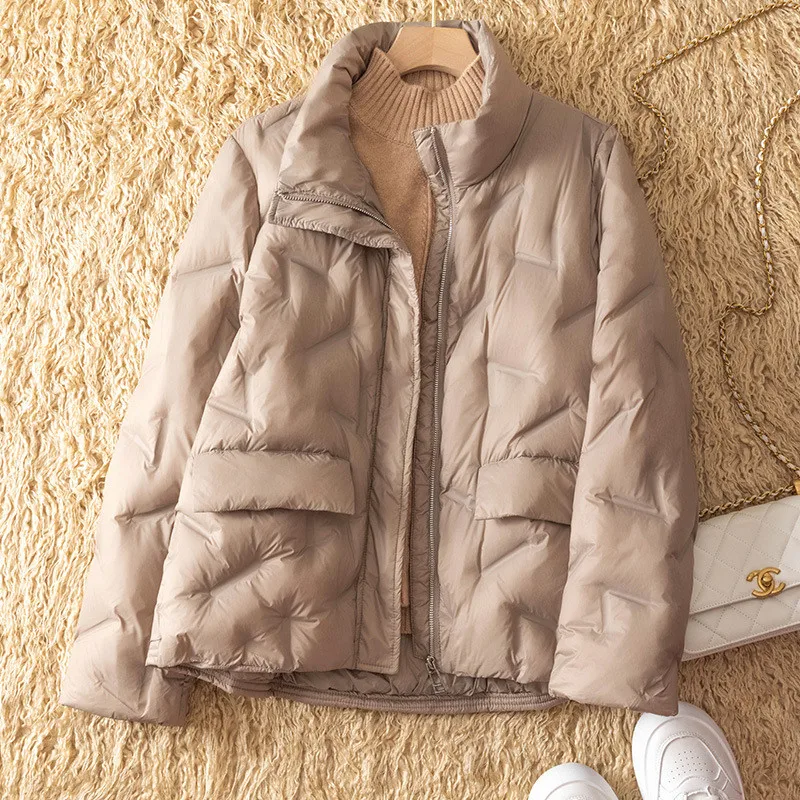 

2023 Autumn Winter Women Bigsize Down Coat Short Warm 90% Thick White Duck Down Jacket Parkas Female Short Slim Puffer Outwears