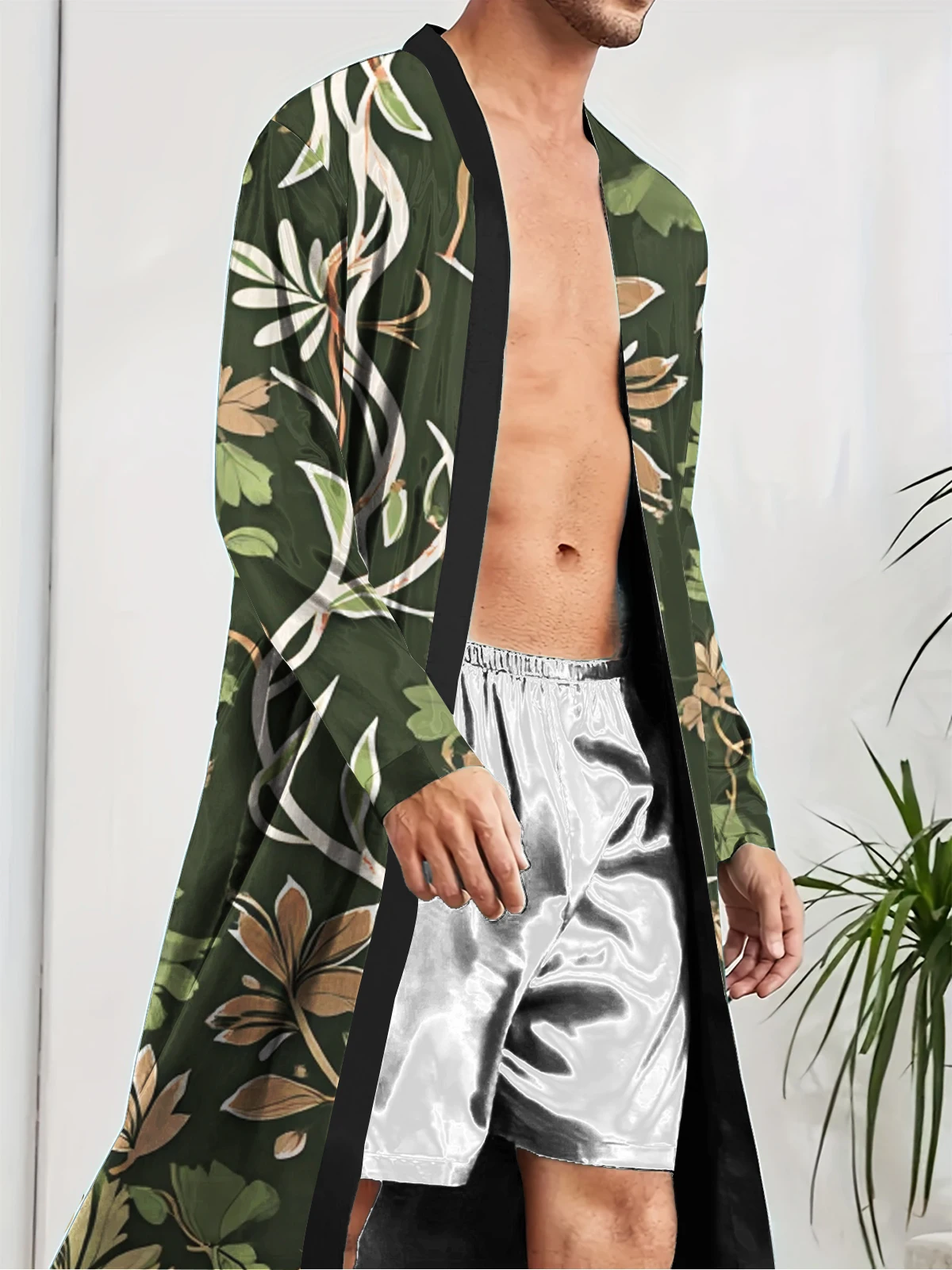 1pcs Men's Robes 2026 Spring/Summer Breathable Shower robe bath robe Graphic Bathrobe men 3D Printed Robes sleepwear
