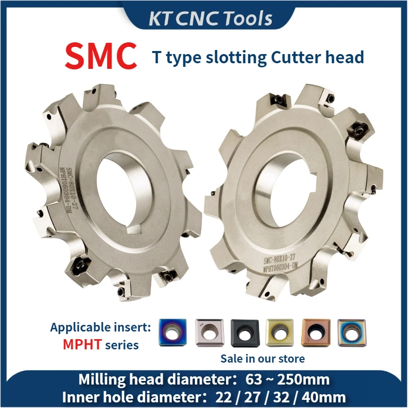 

SMC SMD T type slotting Cutter head tool holder for MPHT MPHT0603 MPHT0803 insert T-shaped groove cutter head tool holder
