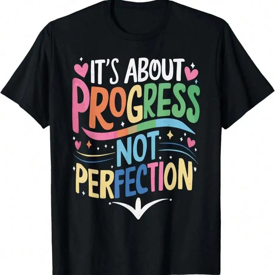 Inspirational T-Shirt. Made Of Pure Cotton. It's The Ideal Gift For Plus-Size Women Who Are Striving For Self-Improvement.