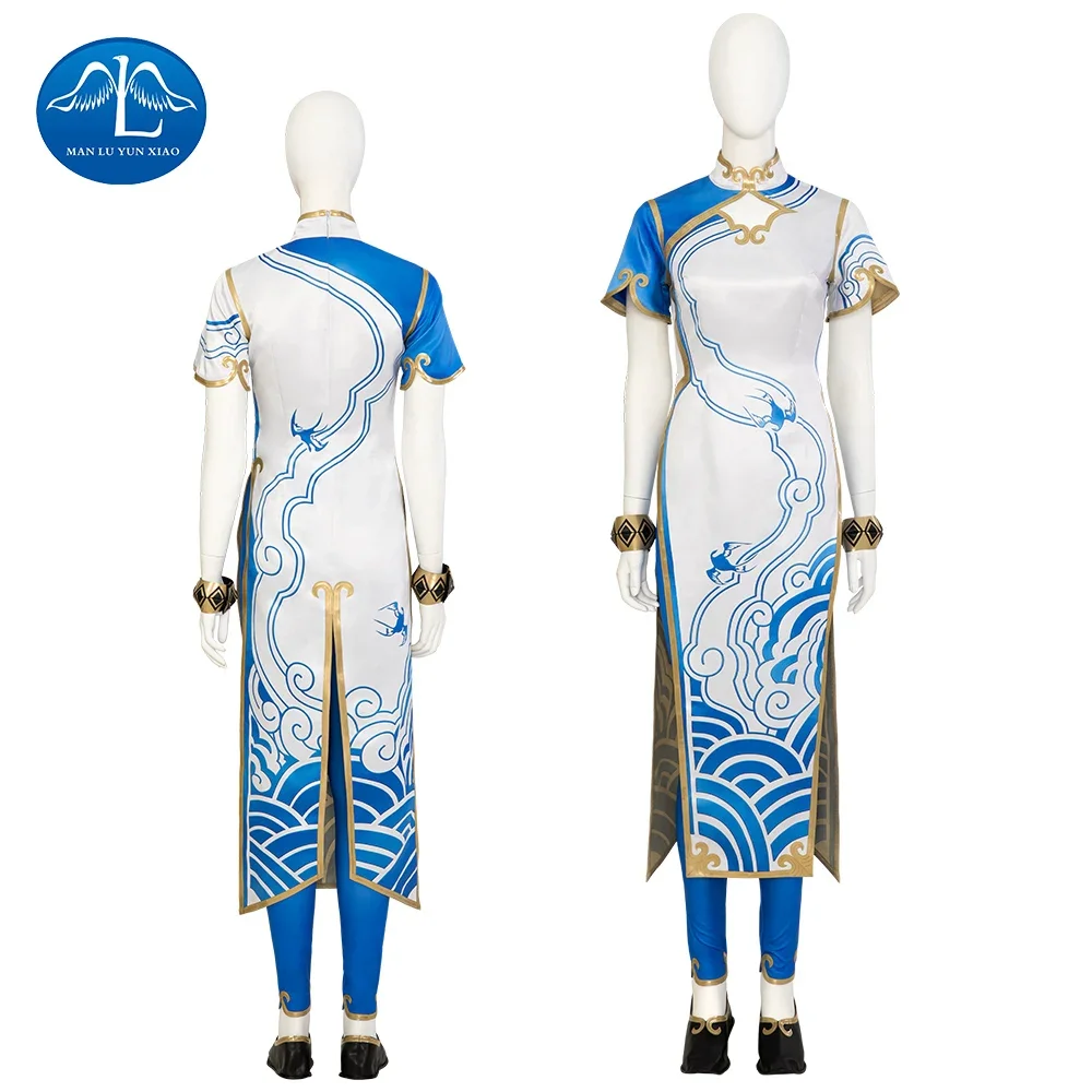 

SF6 Chun Li Cosplay Customes Anime Game Identity Cosplay Cheongsam Clothes Sets Halloween Costumes for Women