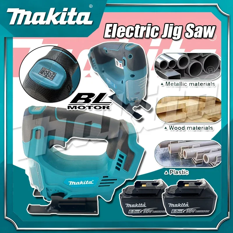 

Makita Portable Jigsaw Cordless Electric Jig Saw Multi-Function Woodworking Scroll Cutter Jigsaw Tools for Makita 18V Battery
