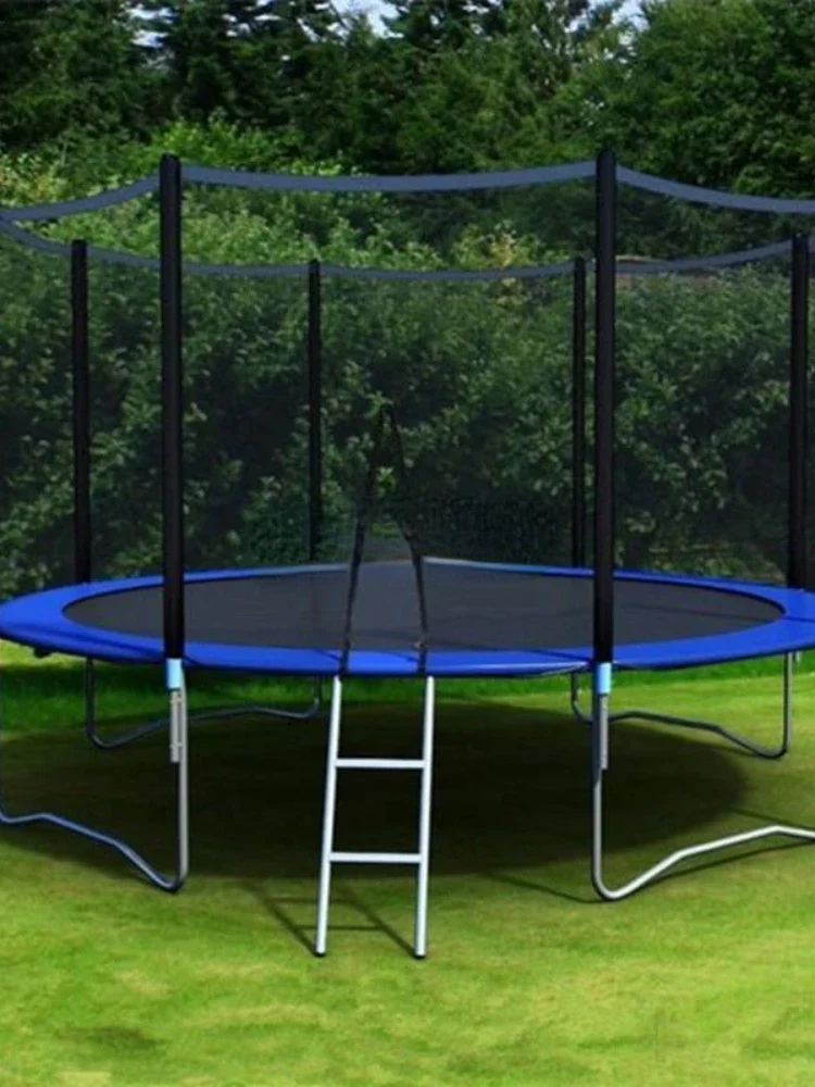 Children\'s Home Trampoline Kindergarten Large Trampoline Outdoor Bouncing Bed with Safety Net