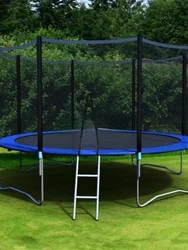 Children's Home Trampoline Kindergarten Large Trampoline Outdoor Bouncing Bed with Safety Net