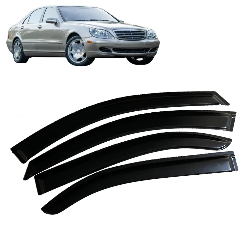 

Window Visor for MERCEDES-BENZ S-CLASS W220 Long Wheelbase 2000-2003 2004 2005 2006 Wind Deflectors Rain Guards Door Visor Vent