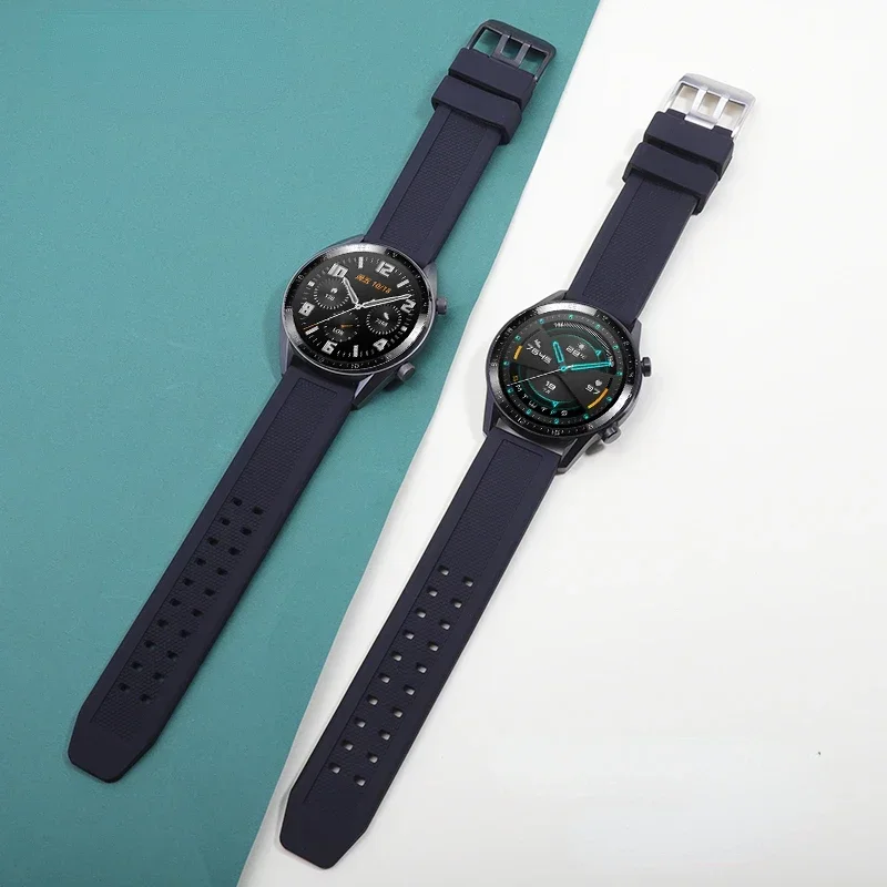 男性と女性のためのシリコン時計ストラップ,Huawei gt2ラバーストラップ46,glory magic2ブレスレット,ecgポルシェ,42ベルト,手首アクセサリー